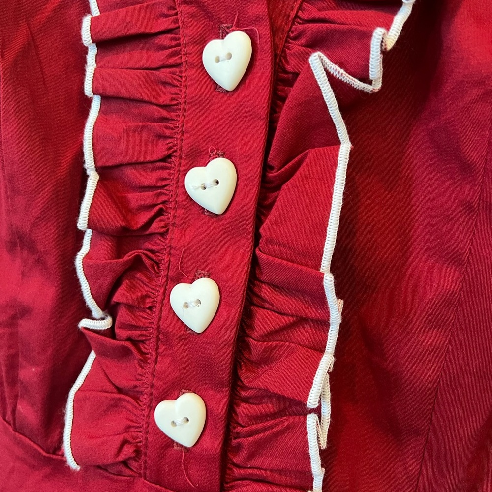 Vintage retro 50’s style dress, berry red, size Small Adult. - Picture 6 of 8